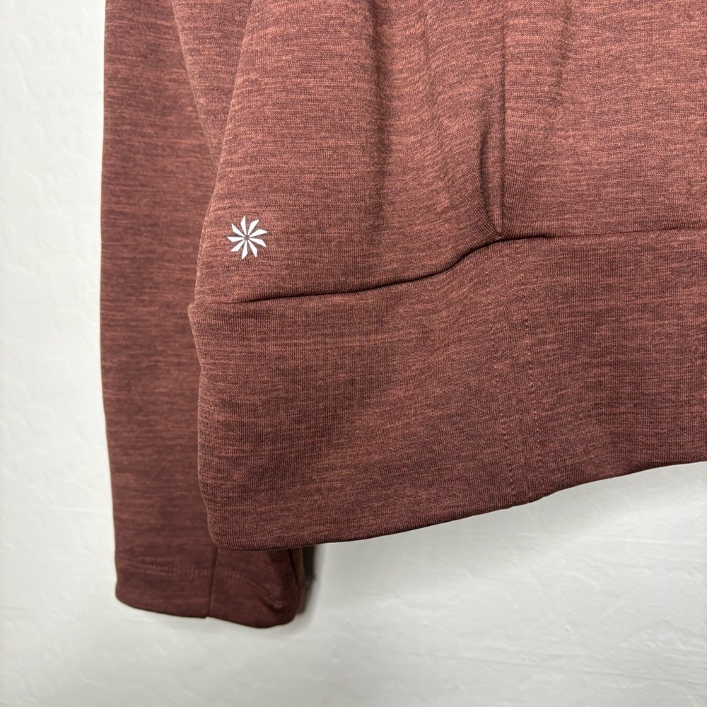 Athleta Altitude Polartec Half Zip Sweatshirt Mahogany Heather Size Small - Picture 9 of 12